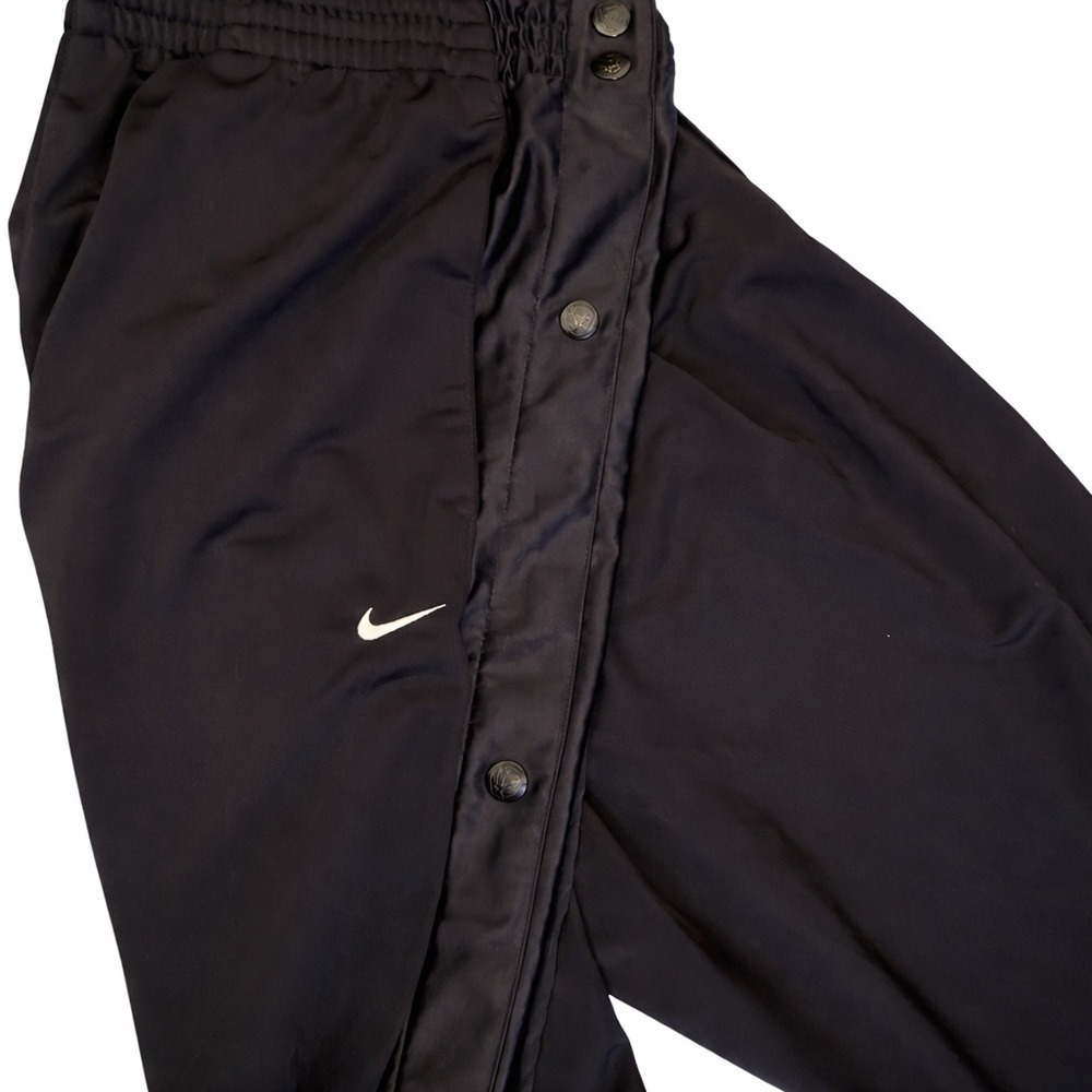 Nike Hoop Mens XXL Black Tearaway Snap Button Basketball Warm Up Pants Vintage